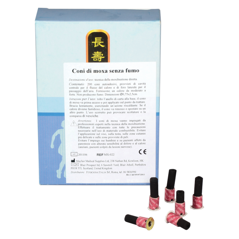 Smokeless moxa cones ready for use - Fitochina Italy, Traditional Chinese Medicine products