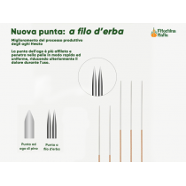 Hwato® acupuncture needles in silver and stainless in steel body