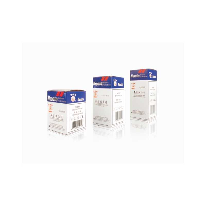 Hwato® stainless steel needles, Copper handle with guide tube